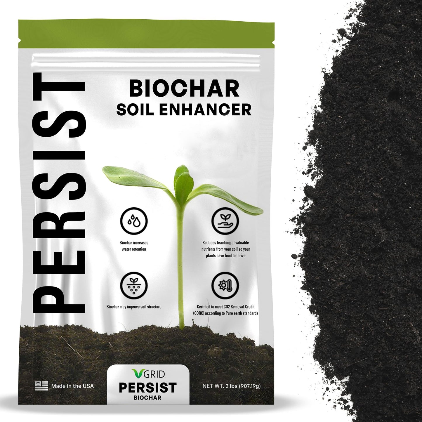 Persist Biochar 2 lbs (3 Qt)